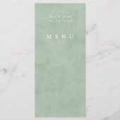 Anemones Sage & Dusty Eucalyptus Weddenschap Menu (Voorkant)