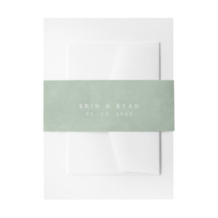 Anemones Sage & Dusty Green Eucalyptus Weddenschap Uitnodigingen Wikkel