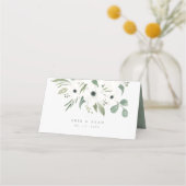 Anemones Sage & Eucalyptus Weddenstabel Plaatskaartje (Achterkant)