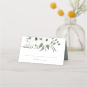 Anemones Sage & Eucalyptus Weddenstabel Plaatskaartje (Voorkant)