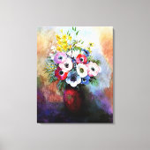 Anemones - Schilderij van Odilon Redon, Canvas Afdruk (Voorkant)