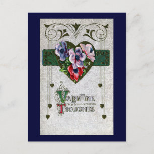 Anemones Vintage Valentine Feestdagenkaart