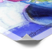 anemonroze en paars poster (Hoek)