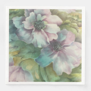 Anemoon Aquarel Bloem Elegant Eettafelservet Servet