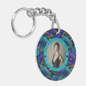 Anemoon Bloem 70ste Verjaardag Boho Sleutelhanger (Voorkant Links)