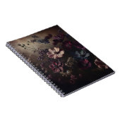  Anemoon Bloem Boeket Donkere Botanische Kunst Notitieboek (Rechterzijde)