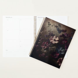  Anemoon Bloem Boeket Donkere Botanische Kunst Planner