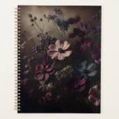  Anemoon Bloem Boeket Donkere Botanische Kunst Planner (Voorkant)
