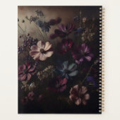 Anemoon Bloem Boeket Donkere Botanische Kunst Planner (Achterkant)