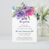 Anemoon Bloem Bruiloftsreceptie Insteekkaartje Kaart (Staand voorkant)