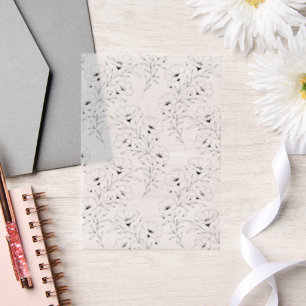 Anemoon Bloemen Vellum Papier voor Uitnodigingen