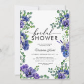 anemoon | Blue Bridal Shower Uitnodiging (Voorkant)