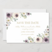 Anemoon Boeket Magnetisch Bewaar de Datum Magnetische Uitnodiging (Voorkant)