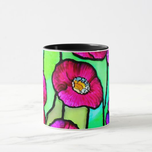 Anemoon glas kunst mok (Midden)