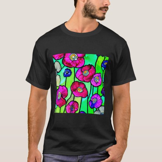 Anemoon glas kunst t-shirt (Voorkant)