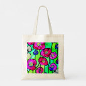 Anemoon glas kunst tote bag (Achterkant)
