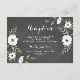 Anemoon met schoolbord geschilderd - Ontvangstkaar Informatiekaartje