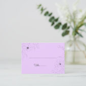 Anemoon op Bord Lila Flat Place Card Plaatskaartje (Staand voorkant)