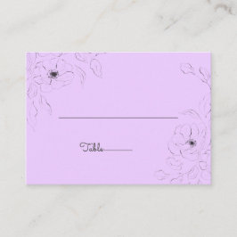 Anemoon op Bord Lila Flat Place Card Plaatskaartje