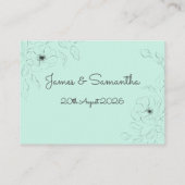 Anemoon op Bord Mint achtergrond Flat Place Card* Plaatskaartje (Achterkant)