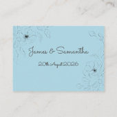 Anemoon op een Bleke blauwe achtergrond ~ Flat Plaatskaartje (Achterkant)