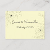 Anemoon op een Crème achtergrond Vouwkaart* Plaatskaartje (Achterkant)