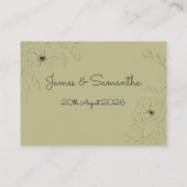 Anemoon op een Sage achtergrond Flat Place Card* Plaatskaartje (Achterkant)