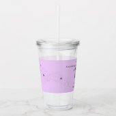 Anemoon op licht Lila Acryl Drinkbeker (Voorkant)