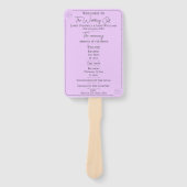 Anemoon op licht Lila orde van dienst hand Fans Handwaaier (Voorkant)
