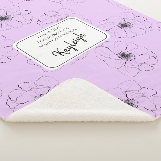 Anemoon op licht Lila Sherpa Deken (3/4)