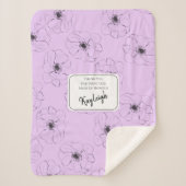 Anemoon op licht Lila Sherpa Deken (Voorkant)