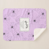 Anemoon op licht Lila Sherpa Deken (Voorkant (horizontaal))