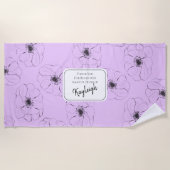 Anemoon op licht Lila Strandlaken (Voorkant)