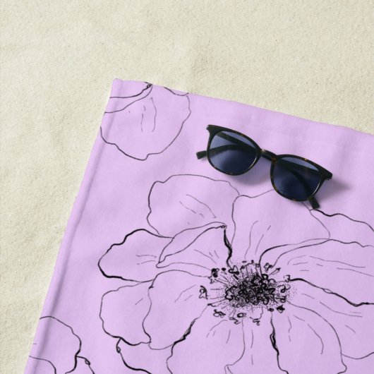 Anemoon op licht Lila Strandlaken (In situ)