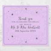 Anemoon op lichte Lila bierflesetiketten Bier Etiket (Enkel label)