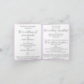 Anemoon op lichte Lila gevouwen uitnodiging (Binnen)