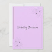 Anemoon op lichte Lila huwelijksuitnodiging Kaart (Voorkant)