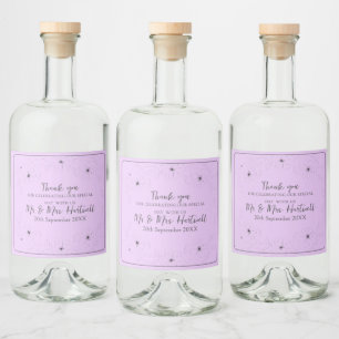 Anemoon op lichte Lila Liquor Bottle Labels Likeurfles Etiket
