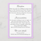 Anemoon op lichte Lila ontvangstbehuizing Kaart (Achterkant)