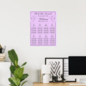 Anemoon op lichte Lila Zitting Chart~ Poster (Thuiskantoor)