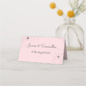 Anemoon op lichtroze gevouwen plaatskaart plaatskaartje (Achterkant)