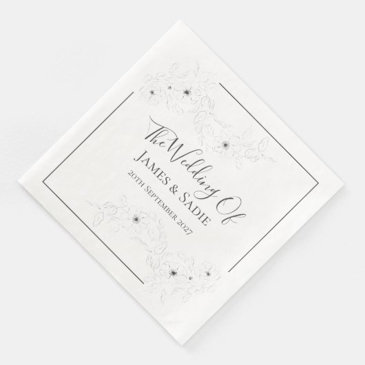 Anemoon op wit servet (Hoek)