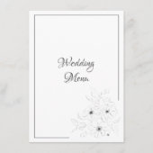 Anemoon op witte bruiloft menu behuizing Kaart (Voorkant)