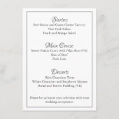 Anemoon op witte bruiloft menu behuizing Kaart (Achterkant)