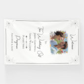 *Anemoon op witte bruiloft Zoek uw stoel Spandoek (Horizontaal)