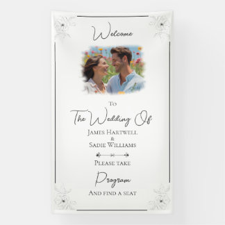 *Anemoon op witte bruiloft Zoek uw stoel Spandoek