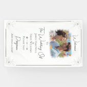 *Anemoon op witte bruiloft Zoek uw stoel Spandoek (Horizontaal)