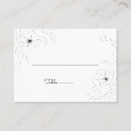 Anemoon op witte platte plaatskaart plaatskaartje