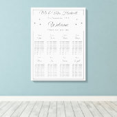 Anemoon op witte zitkaart ~ canvas afdruk (Insitu (Houten vloer))
