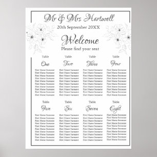 Anemoon op witte zitkaart poster